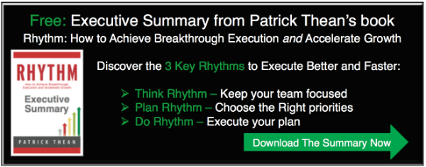 Executive Summary from Patrick Thean's book Rhythm