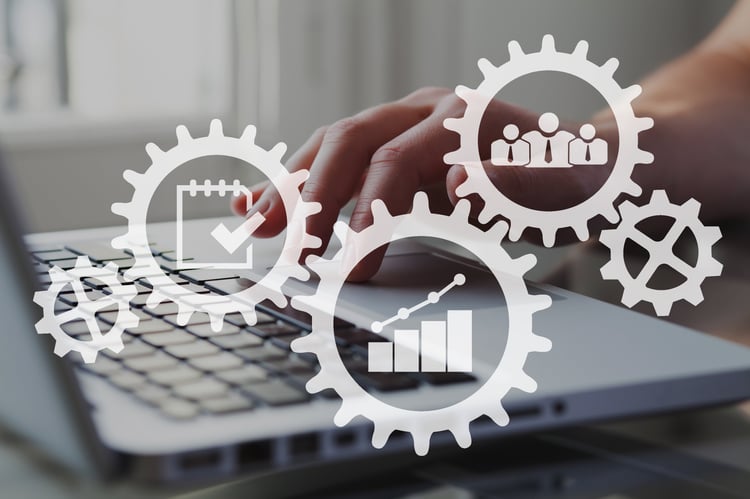Services are. CRM фон. Quality картинка. Cogwheel. Optimize your QA service 3d element.