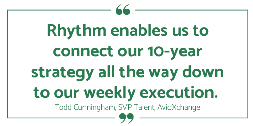 Quote from Todd Cunningham about Rhythm Software