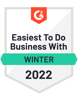 G2 Badge Easiest to do Business with Fall 2021