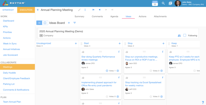 team idea planning