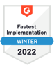 g2 fastest implementation badge winter 2022