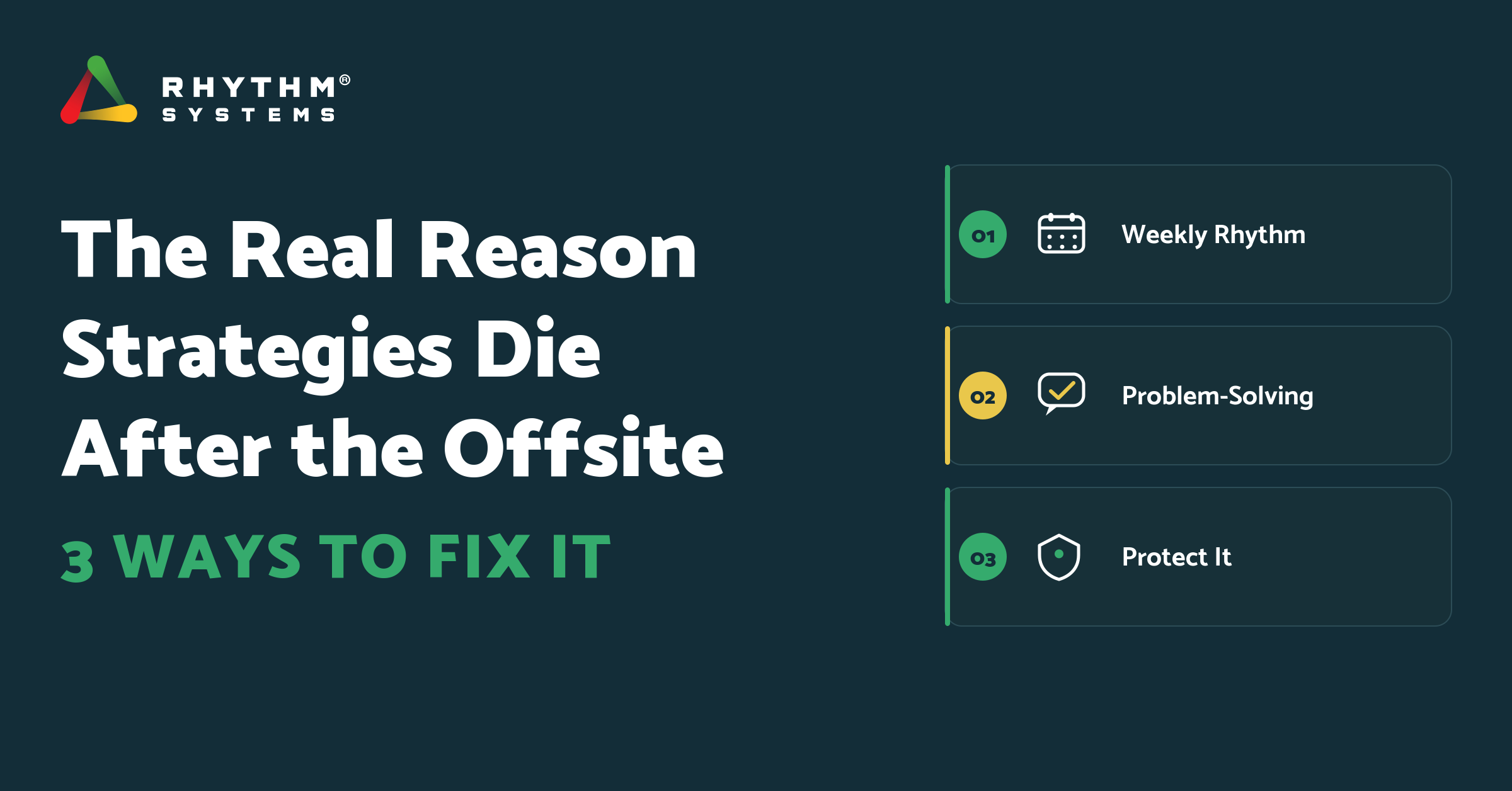 The Real Reason Strategies Die After the Offsite (3 Fixes)