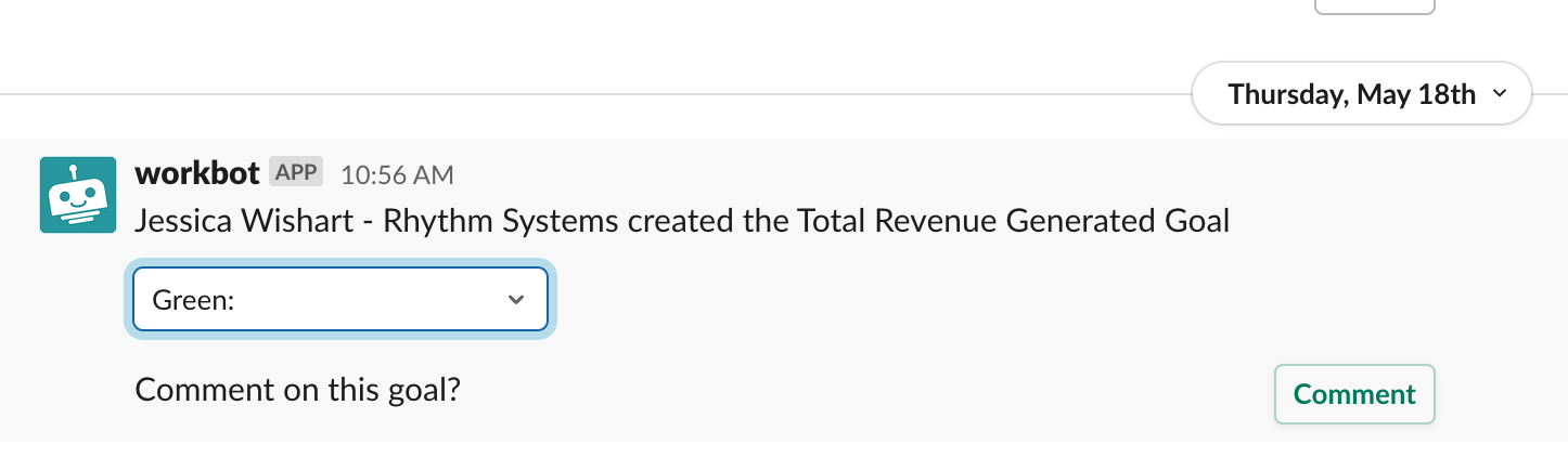 Rhythm Slack Integration Example